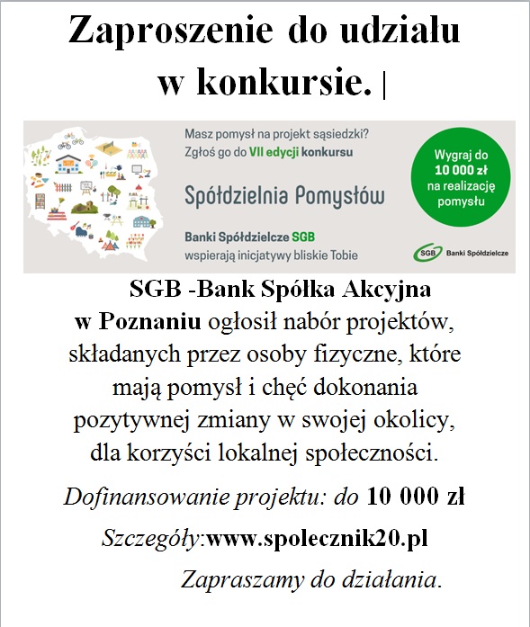 ZAPRASZAMY KONKURS 