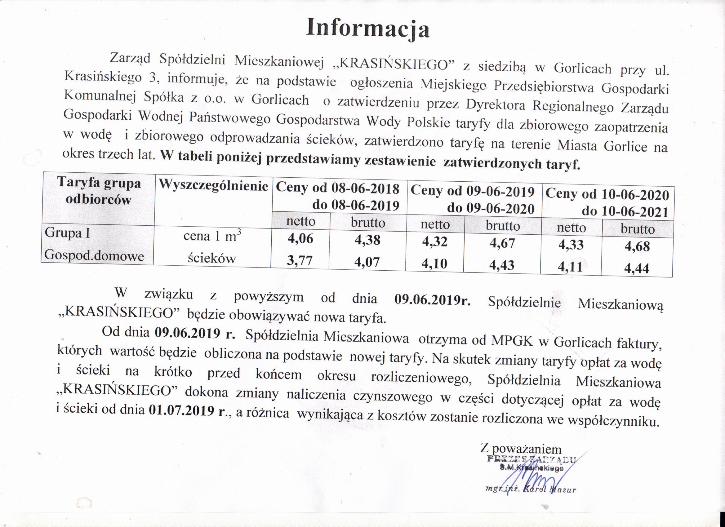  informacja